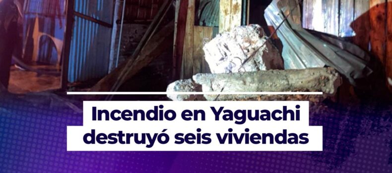 Incendio en Yaguachi destruyó seis viviendas