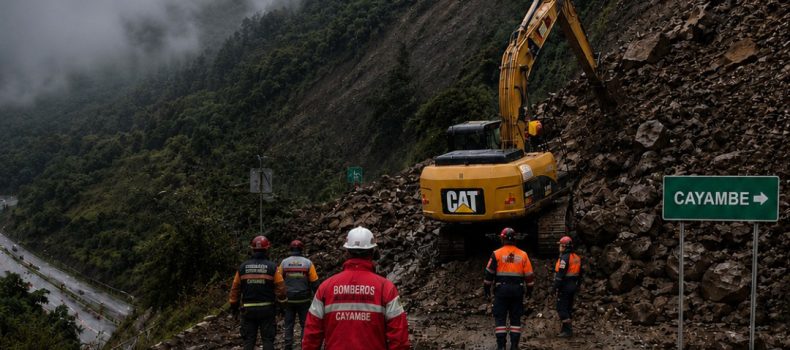  Derrumbe en Cayambe deja un desaparecido.